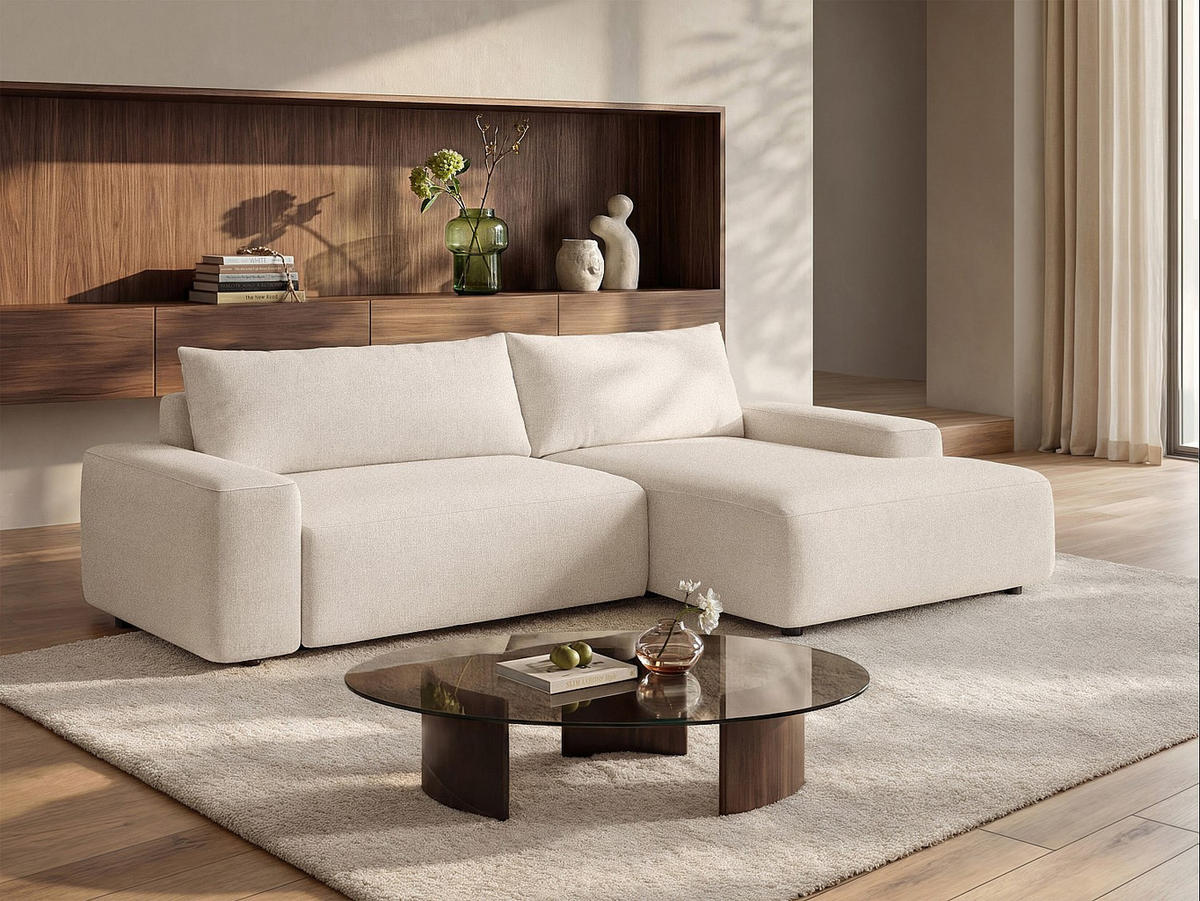 SCHLAFSOFA - 4 Personen - Stoff - Beige - - Beige, Textil (264/87/162cm) - Vente-Unique