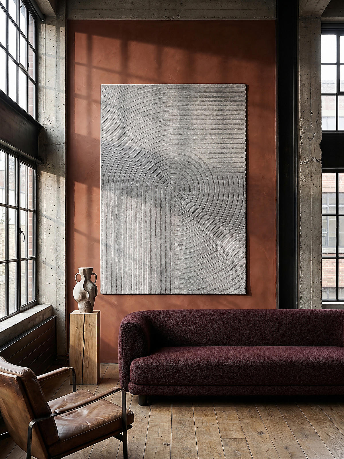 KURZFLORTEPPICH Geometrisch ERESMA Polyester Grau 240 x 340 cm - Grau, Textil (240/340cm) - KADIMA DESIGN