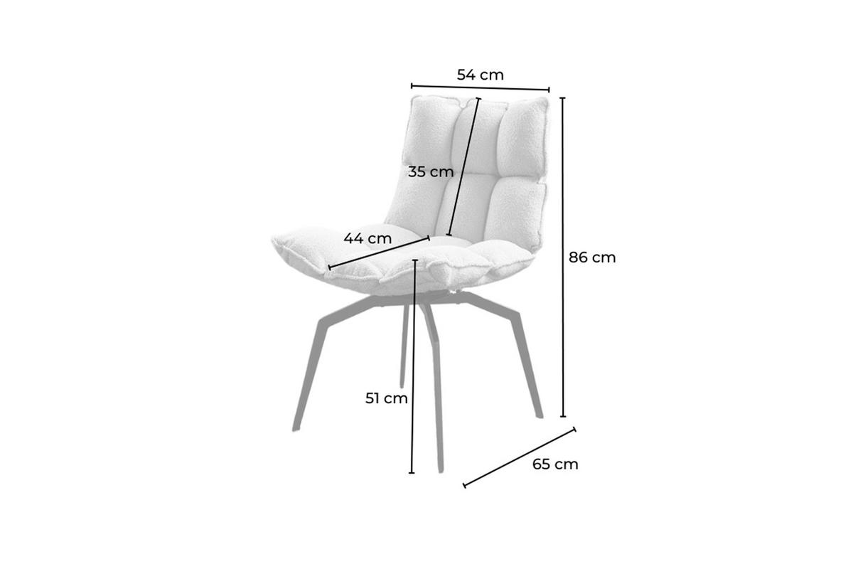 ESSZIMMERSTUHL BARO Grau Webstoff Drehbar (360°) (1er-Set) - Grau, Kunststoff/Textil (54/86/65cm) - KAWOLA