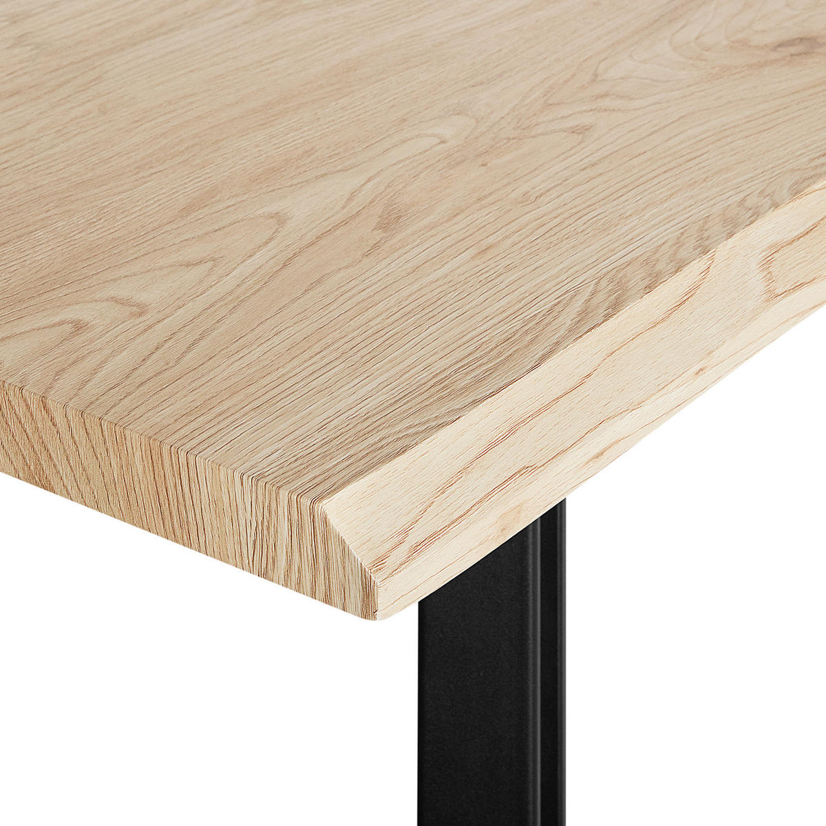 ESSTISCH 180/90/77 cm Hellbraun, Schwarz Rechteckig Graham - Hellbraun, Holzwerkstoff (180/90/77cm) - Beliani