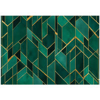 FOTOTAPETE Abstrakt Glamour Grün 200x140 cm - Multicolor, Papier (200/140cm) - Wallarena