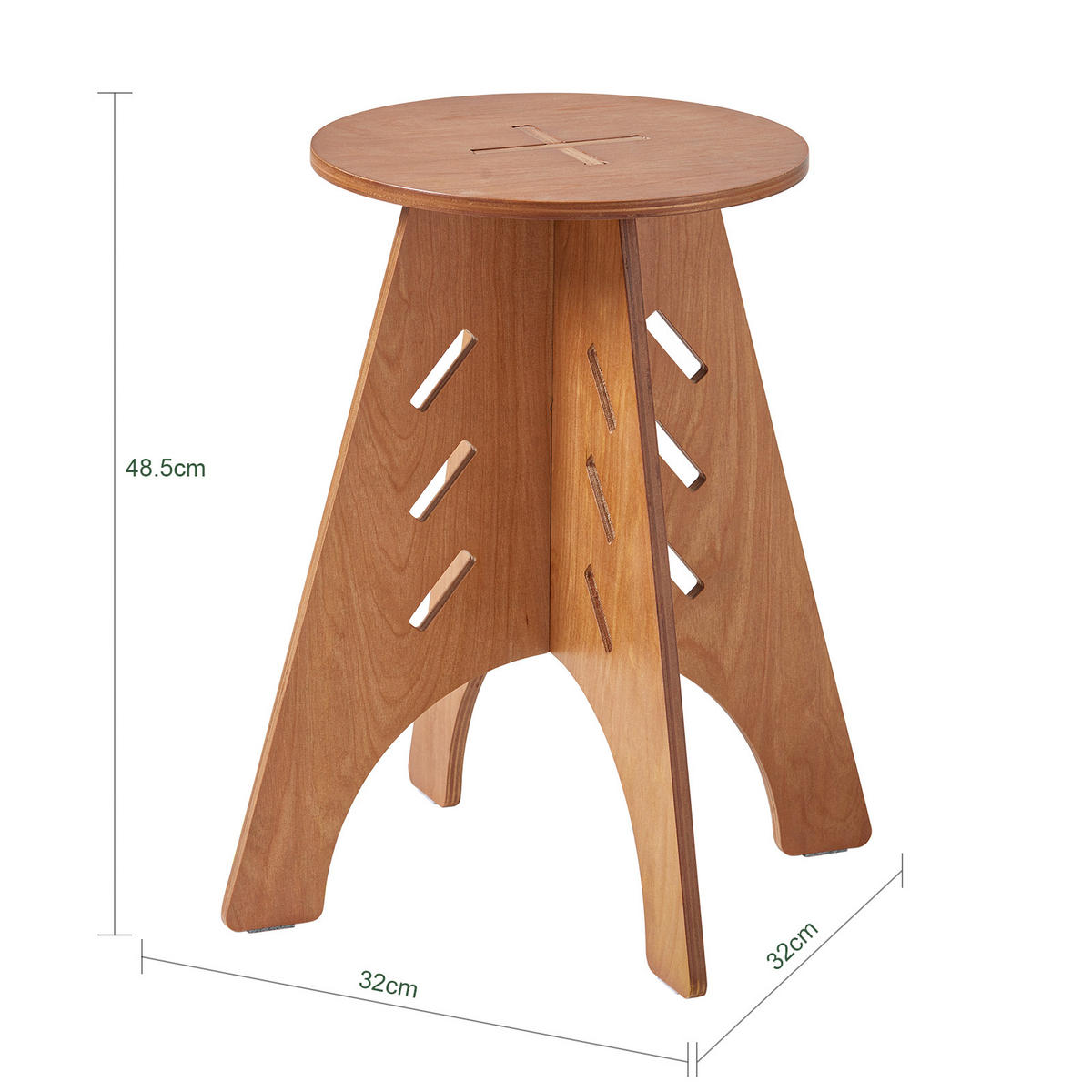BEISTELLTISCH mit Zapfenverbindungen Braun - Braun, Holz (33/33/49cm) - SoBuy