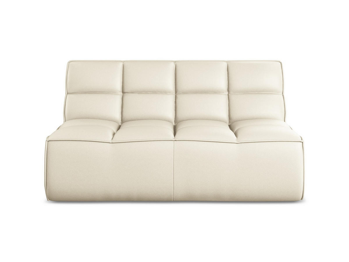 2-SITZER-SOFA Kunstleder Beige - Beige/Creme, Leder/Kunststoff (160/75/93cm) - Makamii