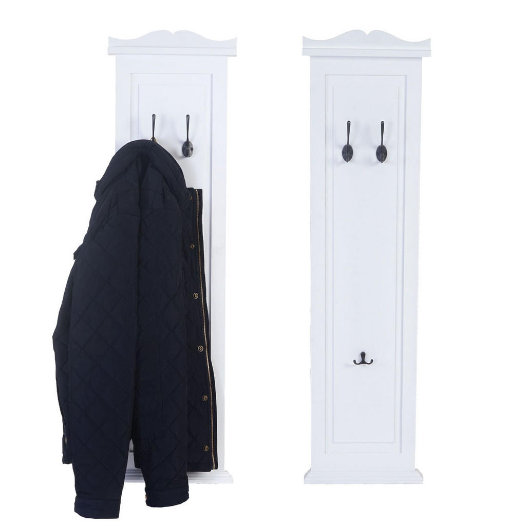 Thumbnail - MCW Wandgarderobe, Weiß, Holz, 28x109x5 cm, Garderobe, Garderobenpaneele, Garderobenpaneele