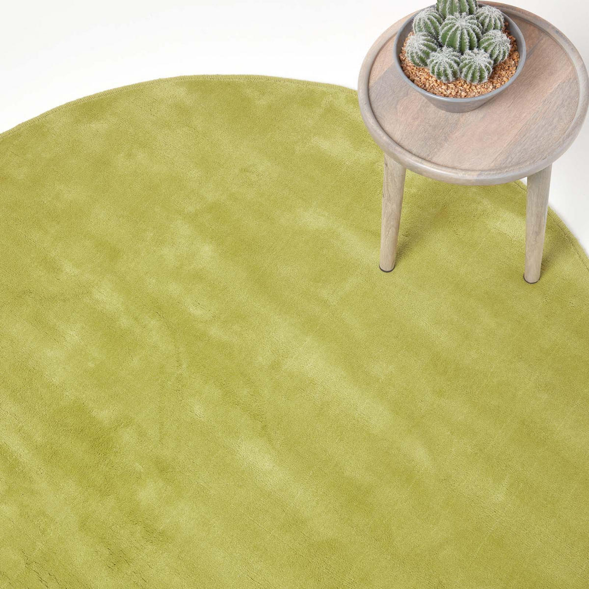 KURZFLOR-TEPPICH rund getuftet 150 cm - Grün, Textil (150/150cm) - Homescapes