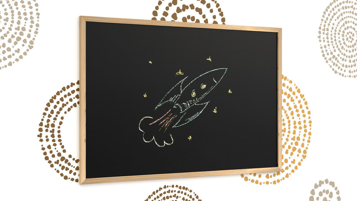 KREIDETAFEL 90x60 cm, ECO-Holzrahmen - Schwarz, Holz (90/60/2cm) - ALLboards