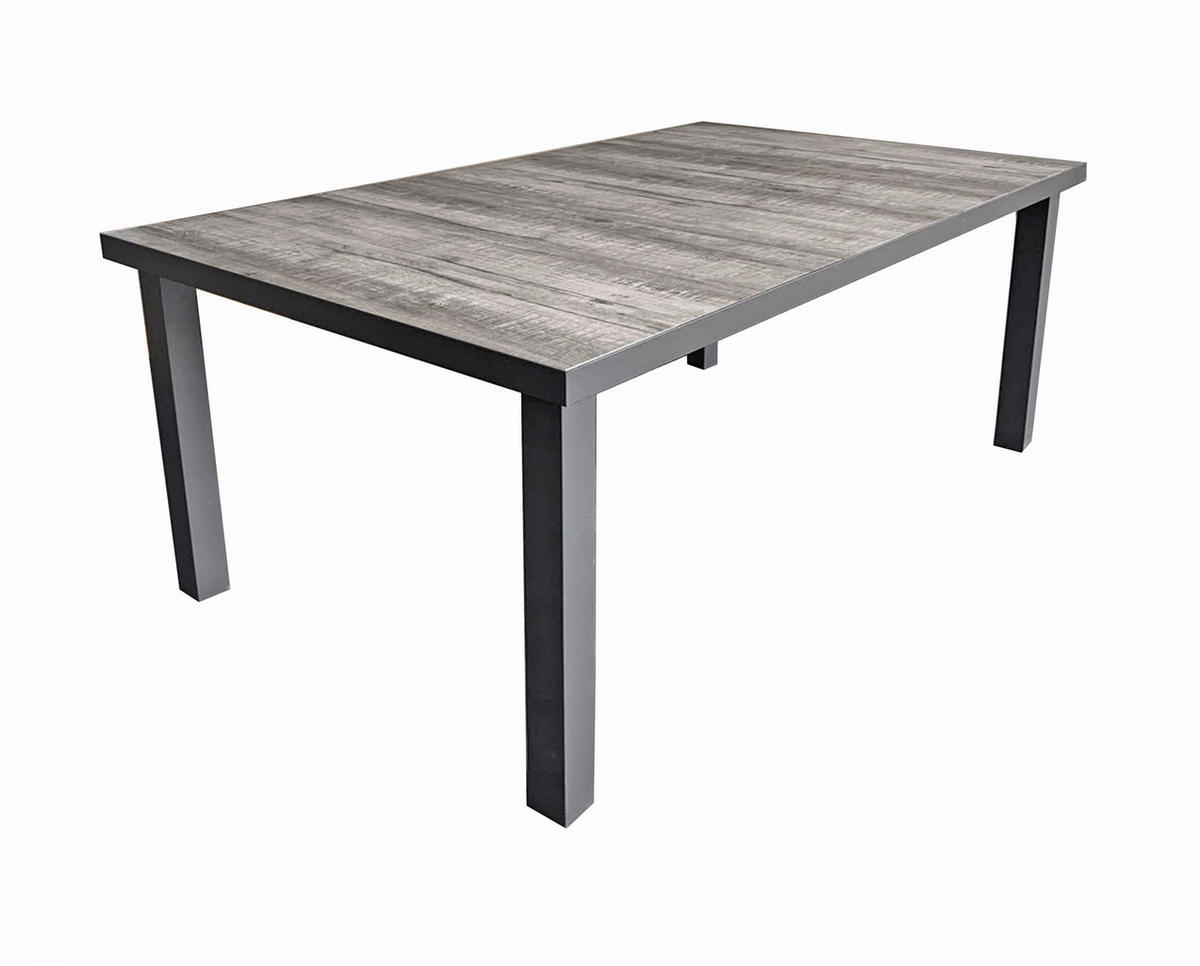 GARTEN-SITZGRUPPE Farid 7-teilig Gartenmöbel-Set - Grau, Kunststoff - DELUKE