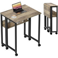 SCHREIBTISCH Klappbar mit Rollen Sandeiche 80 cm - Sandfarben, Holzwerkstoff (50/80/75cm)