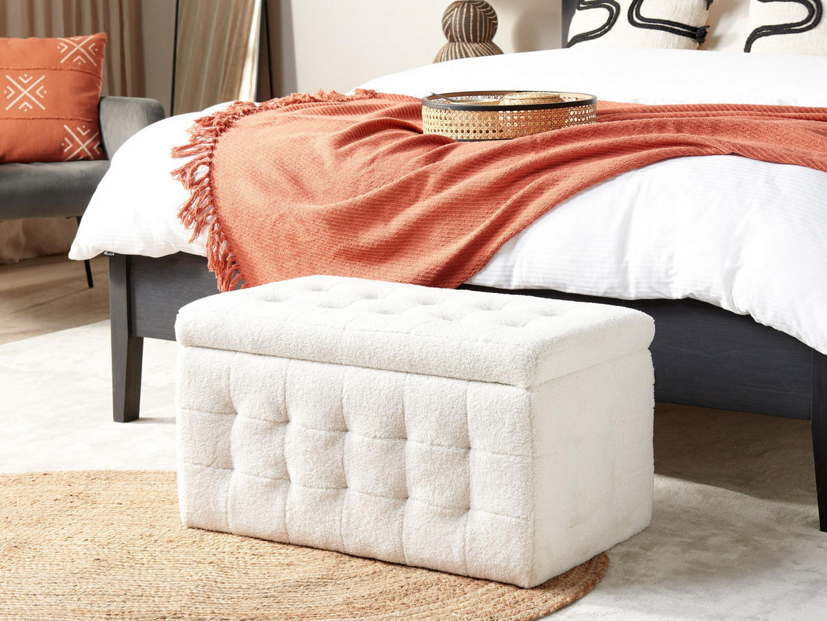 TRUHENBANK Michigan 42/72/40 cm - Creme, Textil (72/40/42cm) - Beliani