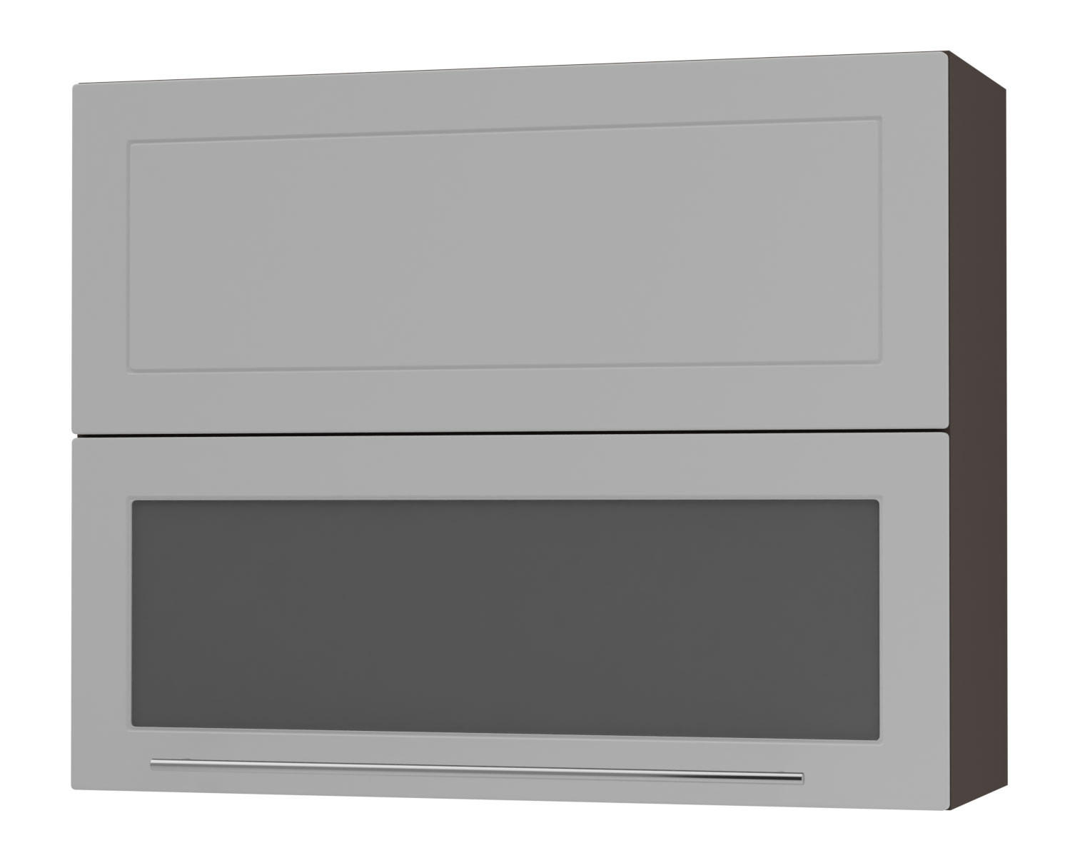 KÜCHENHÄNGESCHRANK Kvantum W8BS/90 Dust Grey Matt / Lava Matt 90 / 32,5 / 72cm - Dunkelgrau/Grau, Holz/Holzwerkstoff (90/72/32.5cm) - Feldmann-Wohnen