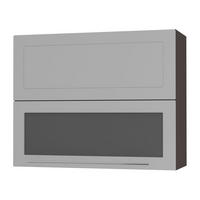 KÜCHENHÄNGESCHRANK Kvantum W8BS/90 Dust Grey Matt / Lava Matt 90 / 32,5 / 72cm - Dunkelgrau/Grau, Holz/Holzwerkstoff (90/72/32.5cm) - Feldmann-Wohnen