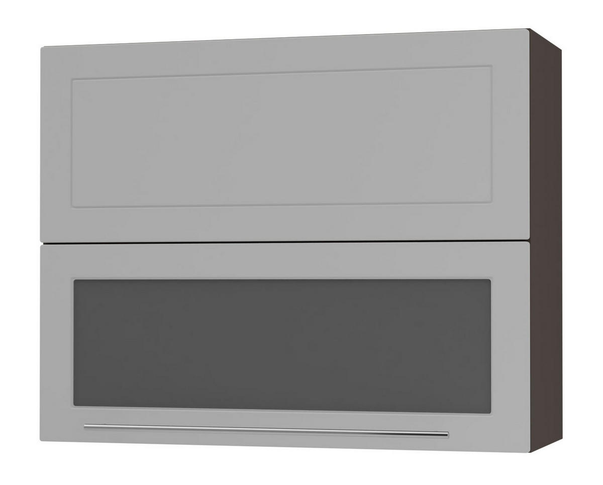 KÜCHENHÄNGESCHRANK Kvantum W8BS/90 Dust Grey Matt / Lava Matt 90 / 32,5 / 72cm - Dunkelgrau/Grau, Holz/Holzwerkstoff (90/72/32.5cm) - Feldmann-Wohnen