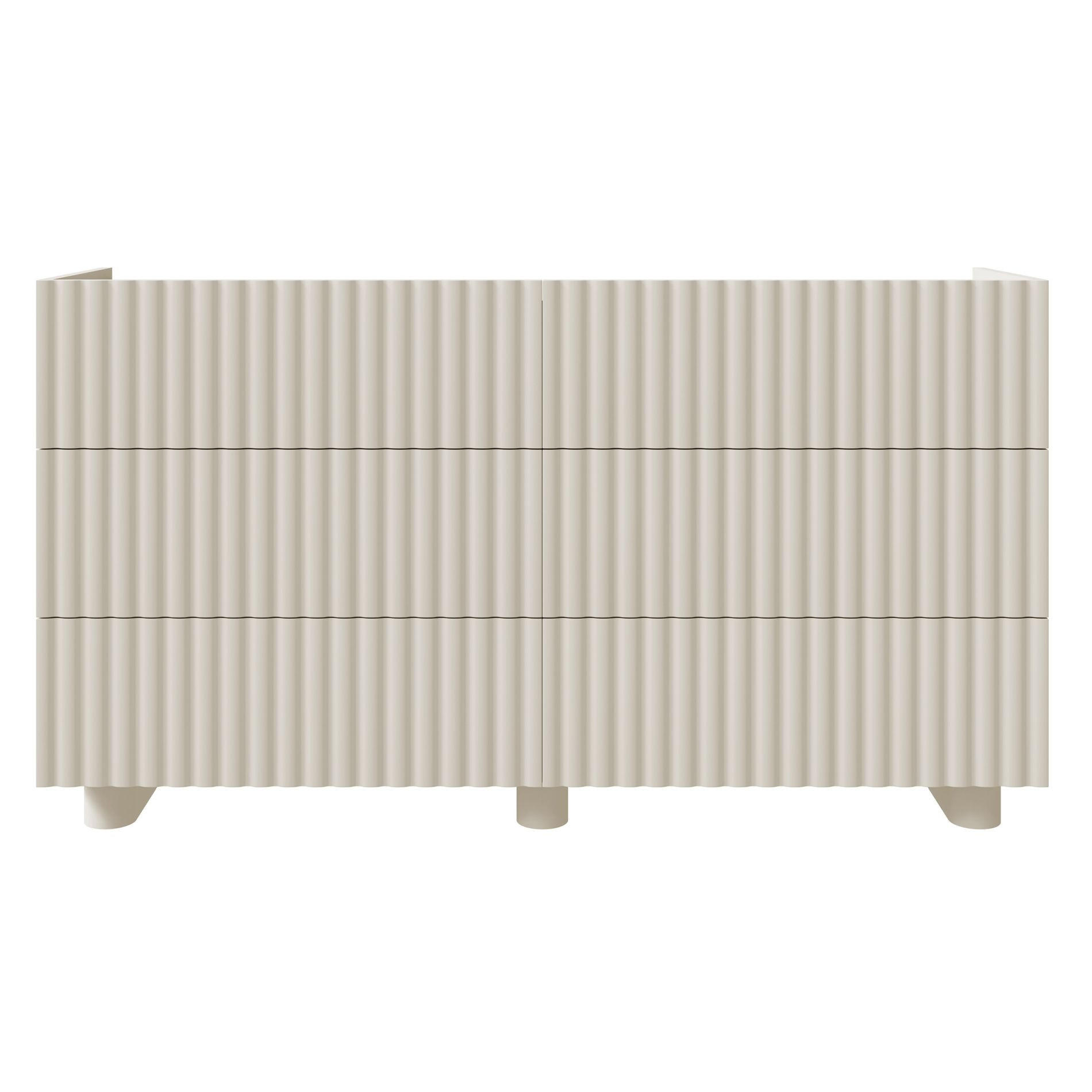 KOMMODE Fiorra Greige 147 cm - Kaschmir, Holzwerkstoff (147/84/38.8cm) - Selsey