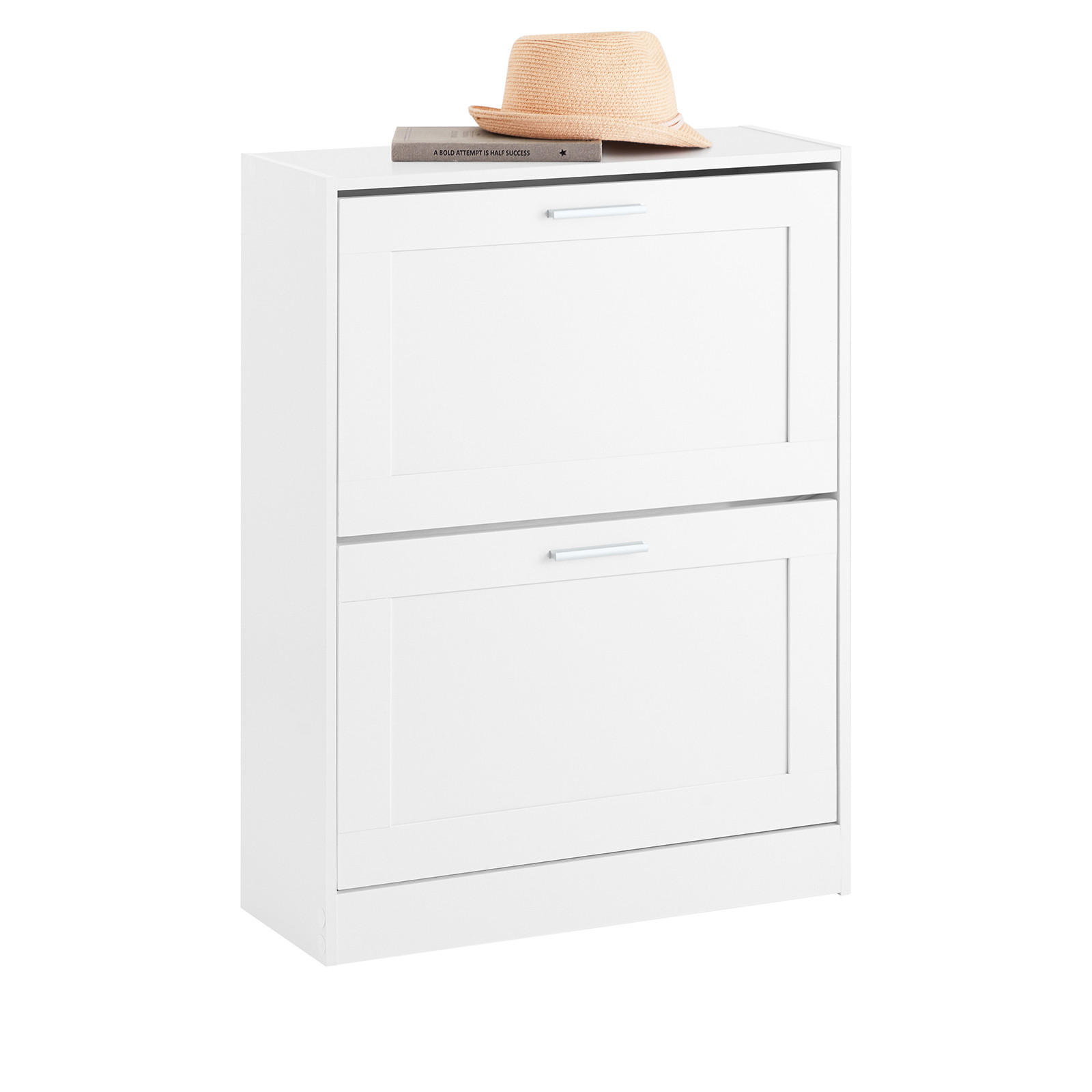 SCHUHSCHRANK Weiß - Weiß, Holzwerkstoff (60/80/25cm) - SoBuy