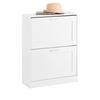 SCHUHSCHRANK Weiß - Weiß, Holzwerkstoff (60/80/25cm) - SoBuy