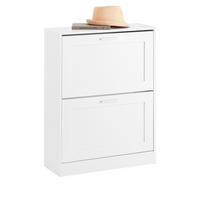 SCHUHSCHRANK Weiß - Weiß, Holzwerkstoff (60/80/25cm) - SoBuy