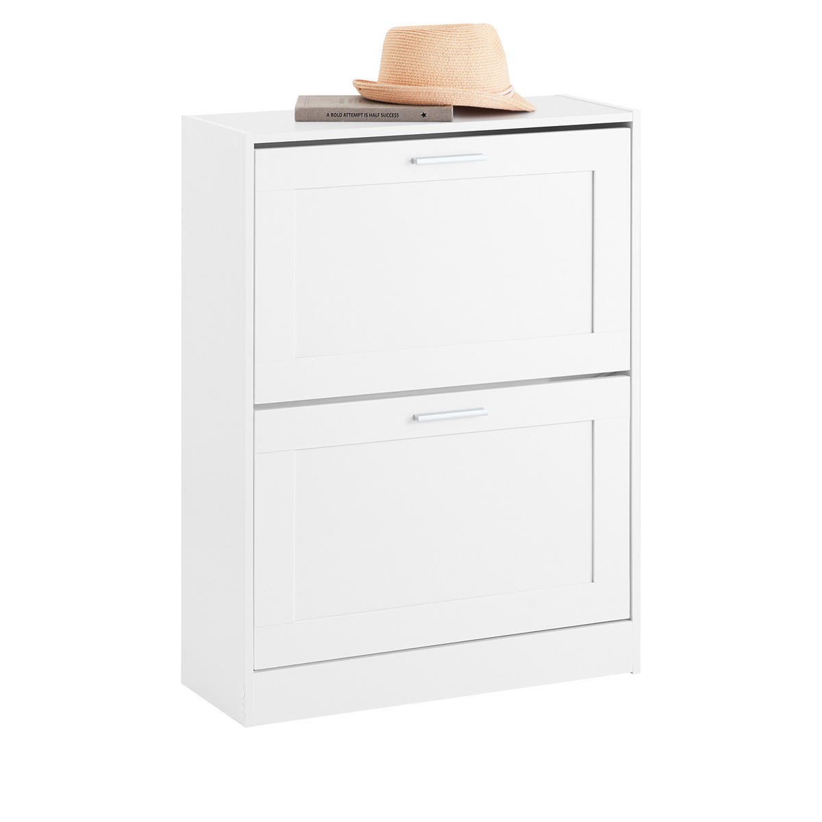 SCHUHSCHRANK Weiß - Weiß, Holzwerkstoff (60/80/25cm) - SoBuy