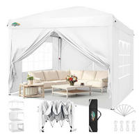 FALTPAVILLON 3x3m Weiß mit 4 Seitenteilen - Weiß, Textil (300/270/300cm)
