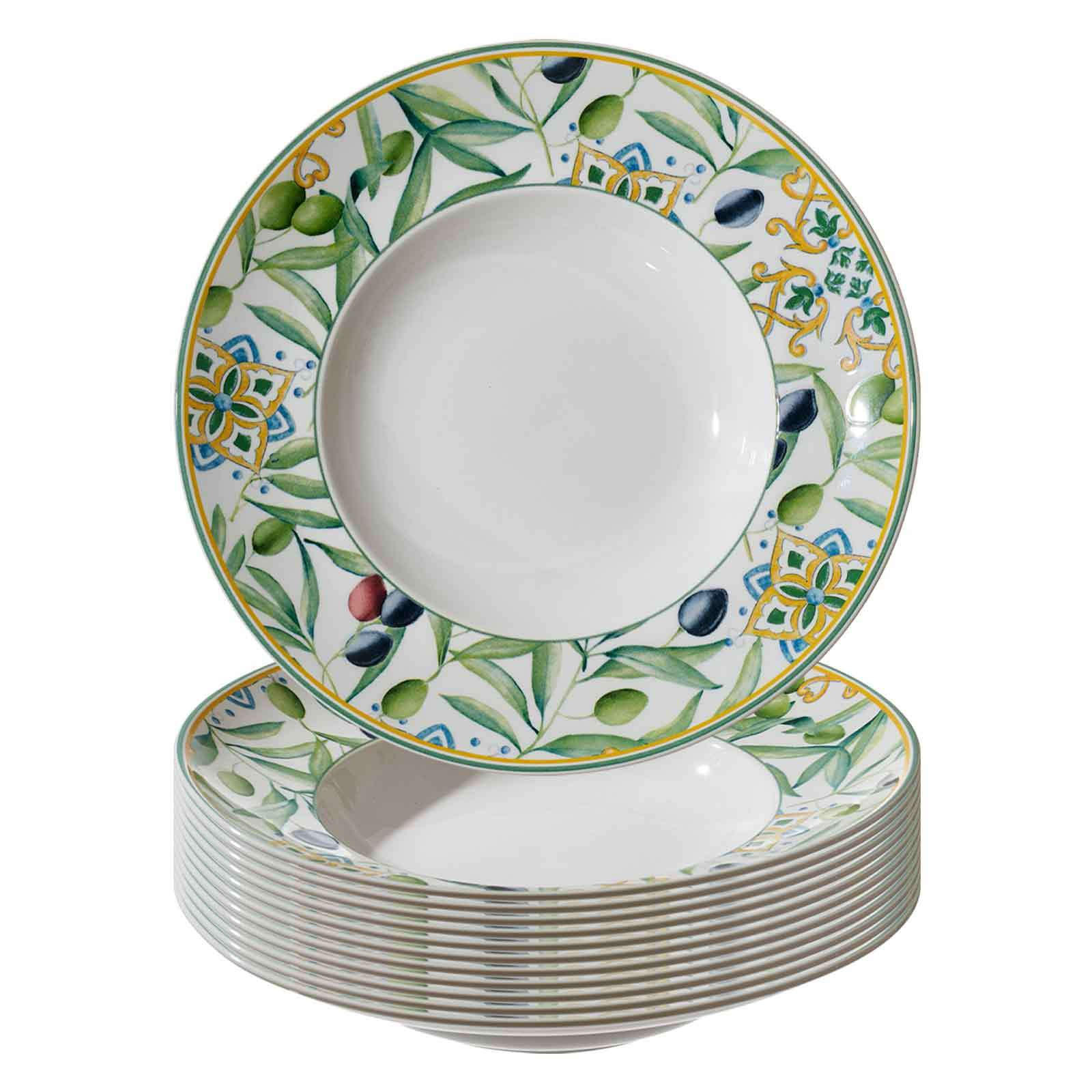 PASTATELLER Roma Oliva grün ø 30,5 cm 12er Set - Grün, Keramik (30.5cm) - Ritzenhoff Breker