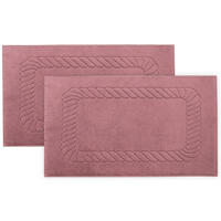 BADEMATTE, 2er-Set, 50x70 cm, 100% Baumwolle, Rosa - Altrosa, Textil (50/70cm) - Zollner