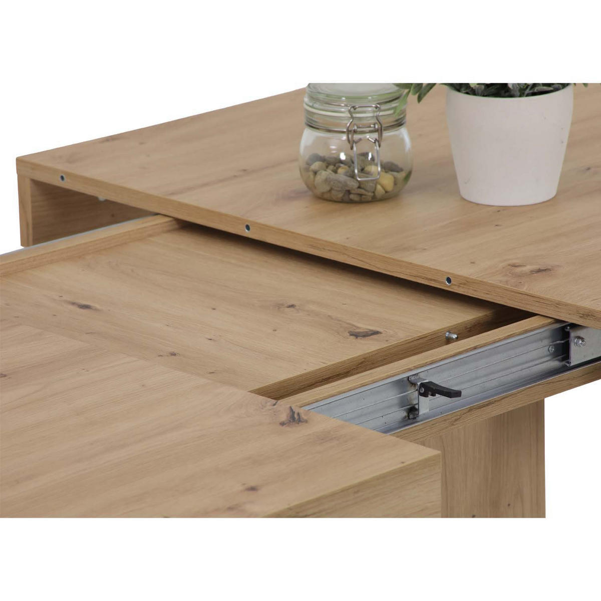 ESSGRUPPE Kamilla, 5 tlg. - Tisch Artisan, 4 Stühle Wildberry - Eiche Artisan/Dunkelrot, Holzwerkstoff/Textil (140/76/90cm) - Möbel Stellbrink