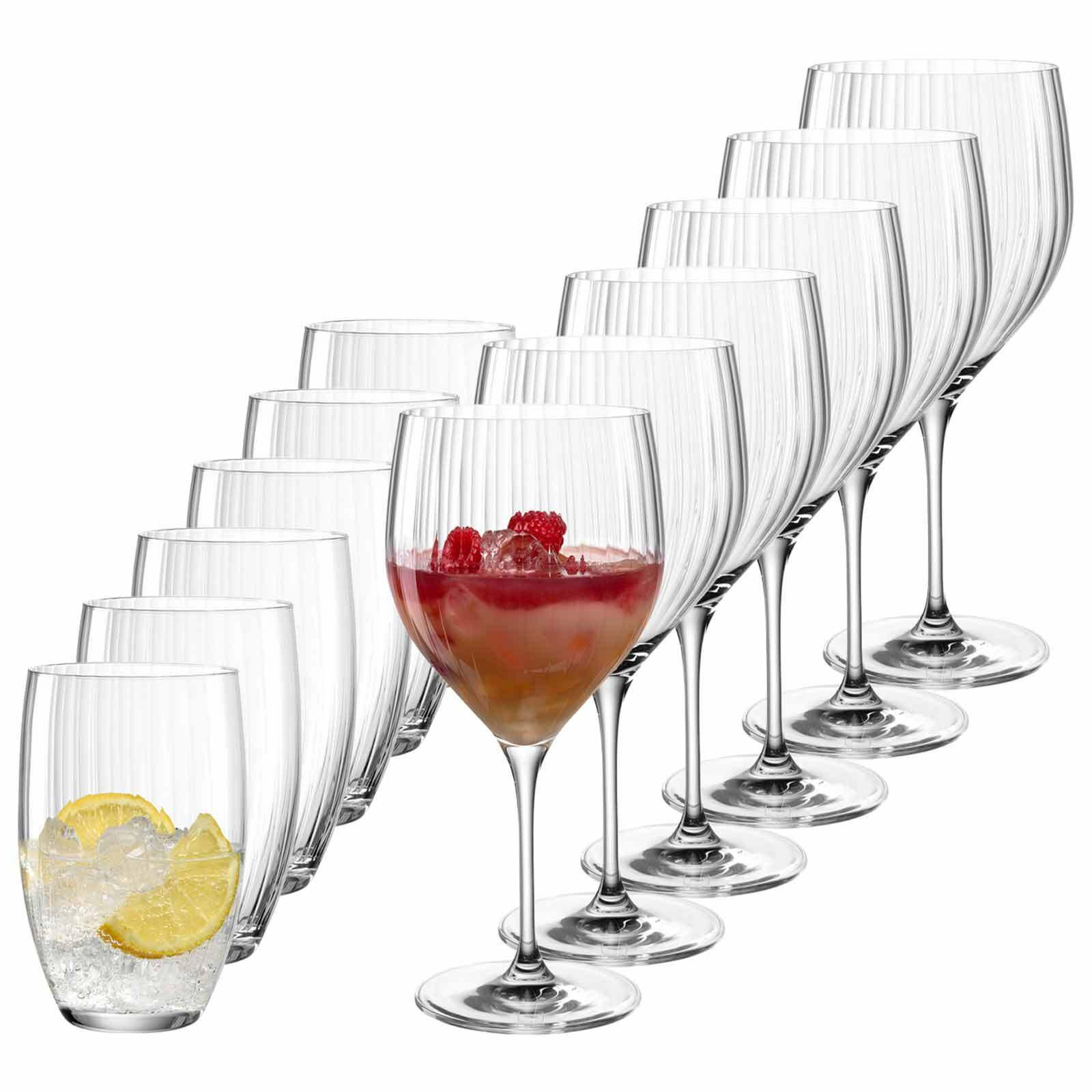 COCKTAILGLÄSER-SET Poesia transparent 12er Set - Transparent, Glas (1.21L) - Leonardo Living