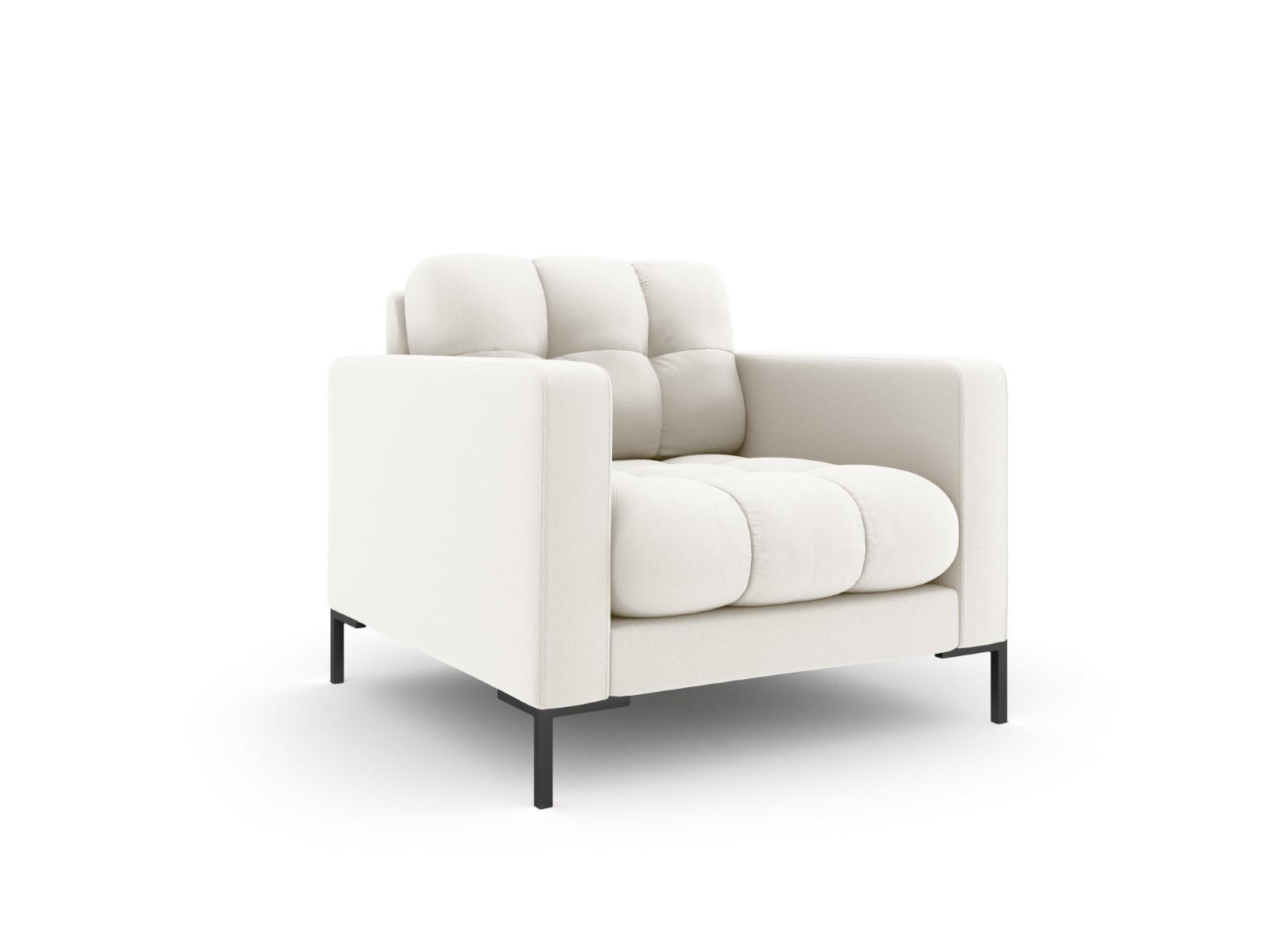 SESSEL Mamaia aus strukturiertem Stoff leichtes beige - Creme, Textil (92/75/87cm) - Micadoni
