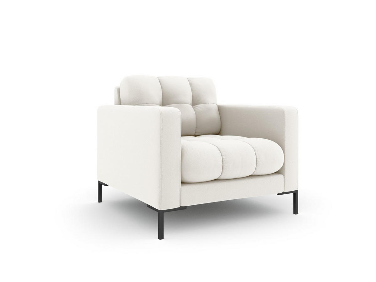 SESSEL Mamaia aus strukturiertem Stoff leichtes beige - Creme, Textil (92/75/87cm) - Micadoni