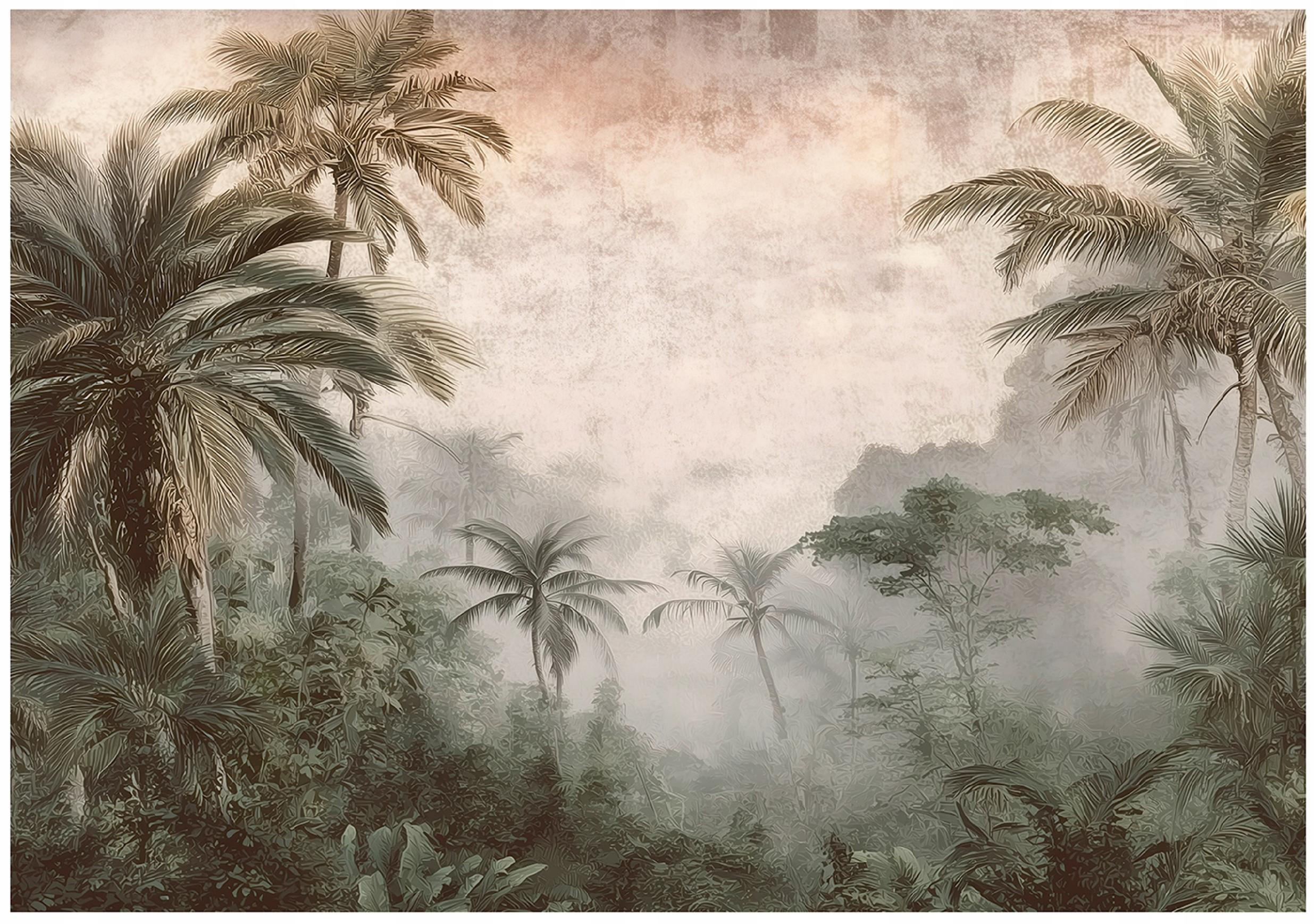 FOTOTAPETE Dschungel Beton Beige 150x105 cm - Multicolor, Papier (150/105cm) - Wallarena