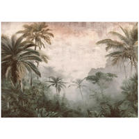 FOTOTAPETE Dschungel Beton Beige 150x105 cm - Multicolor, Papier (150/105cm) - Wallarena