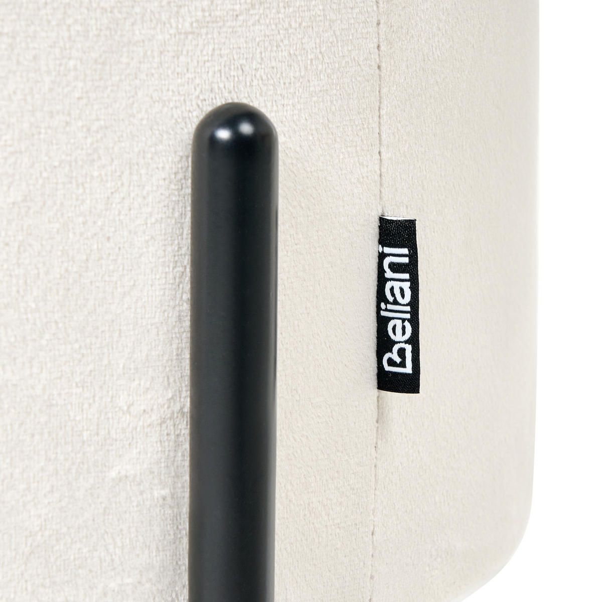 POUF Cremeweiß Wenona - Schwarz/Weiß, Textil (37/40/37cm) - Beliani