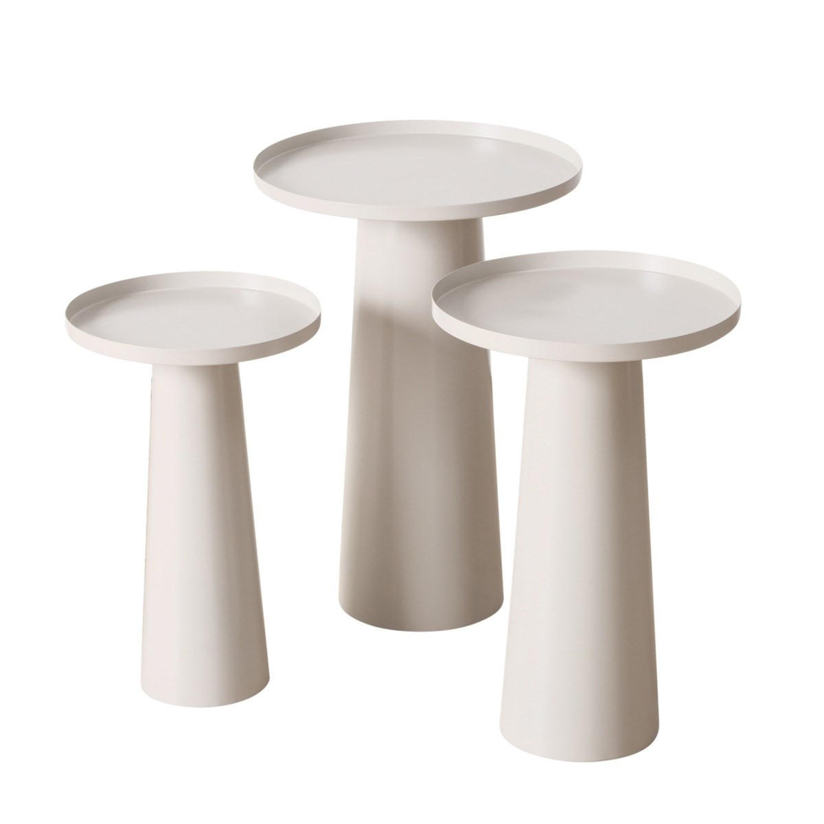 KAFFEETISCHE rund Jacky rund Grau - Grau, Metall (38/38/56cm) - Boltze Home