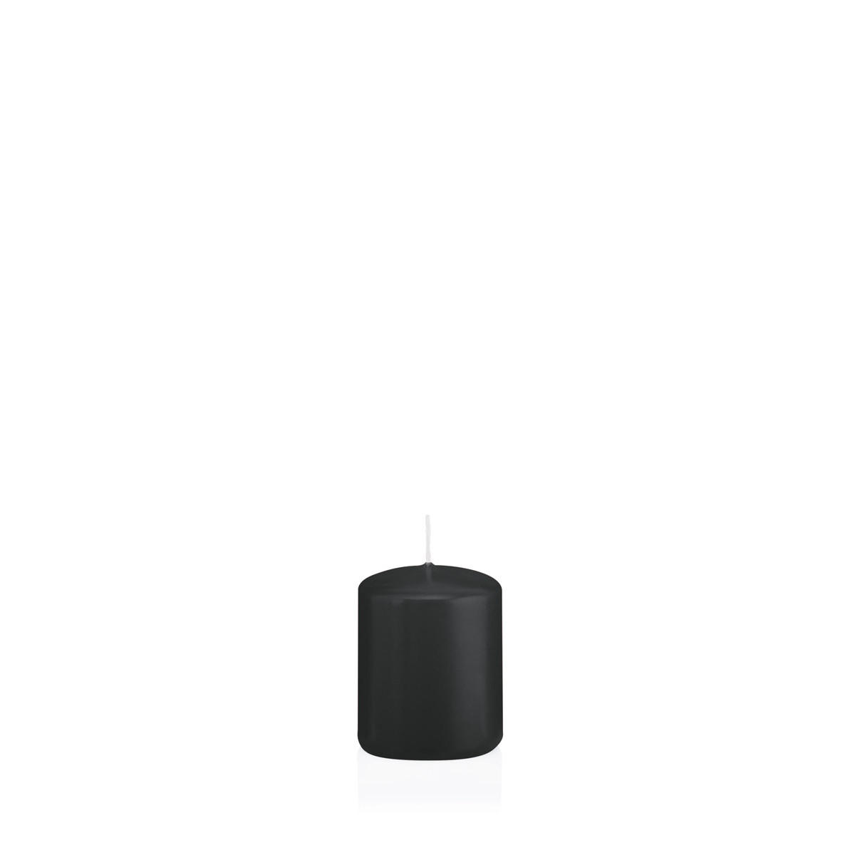 STUMPENKERZEN Schwarz Ø 48 x 60 mm, 24 Stück - Schwarz, Paraffin (5/6cm) - Wiedemann Kerzen