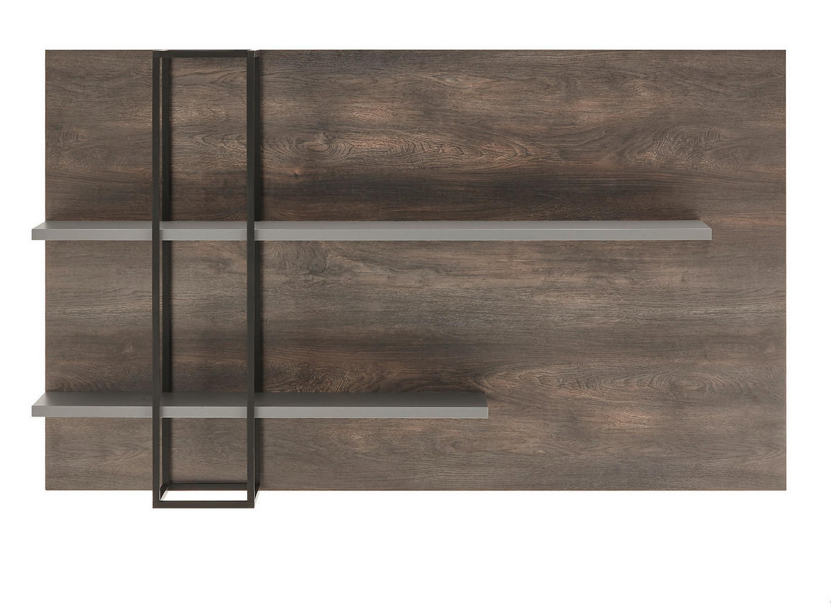 SIDEBOARD Thermo Eiche, grau, Kommode mit Soft-Close 152 x 80 cm - Eichefarben/Schwarz, Holzwerkstoff/Kunststoff (152/80/45cm) - Furn.Design