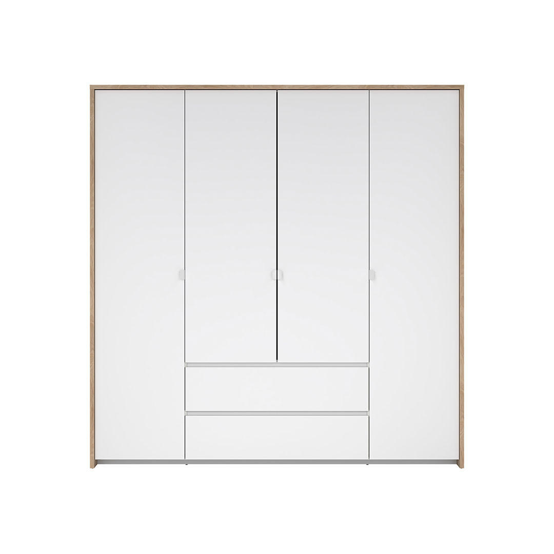 KLEIDERSCHRANK, Next, Weiß, Holzwerkstoff, 197 x 58 x 203 cm - Weiß, Holzwerkstoff (197/203/58cm) - ebuy24