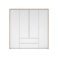 KLEIDERSCHRANK, Next, Weiß, Holzwerkstoff, 197 x 58 x 203 cm - Weiß, Holzwerkstoff (197/203/58cm) - ebuy24