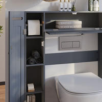 TOILETTENSCHRANK Bianco Grau 89 x 99 cm mit 2 Toilettenpapierspendern - Grau, Holzwerkstoff (89/99/19.5cm) - Vicco