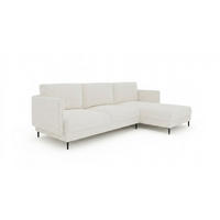 ECKSOFA Helmer In Stoff Baloo - Weiß, Holzwerkstoff/Textil (293/164cm) - Fun Möbel
