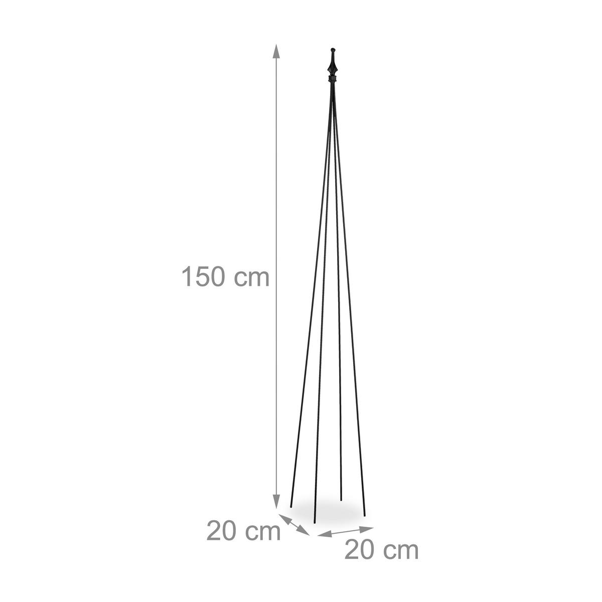 2XRANKHILFE - Schwarz, Metall (20/150/20cm) - Relaxdays