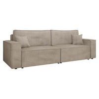 SCHLAFSOFA Karl Cord - Schwarz/Naturfarben, Holz/Kunststoff (245/82/90cm) - MIRJAN24