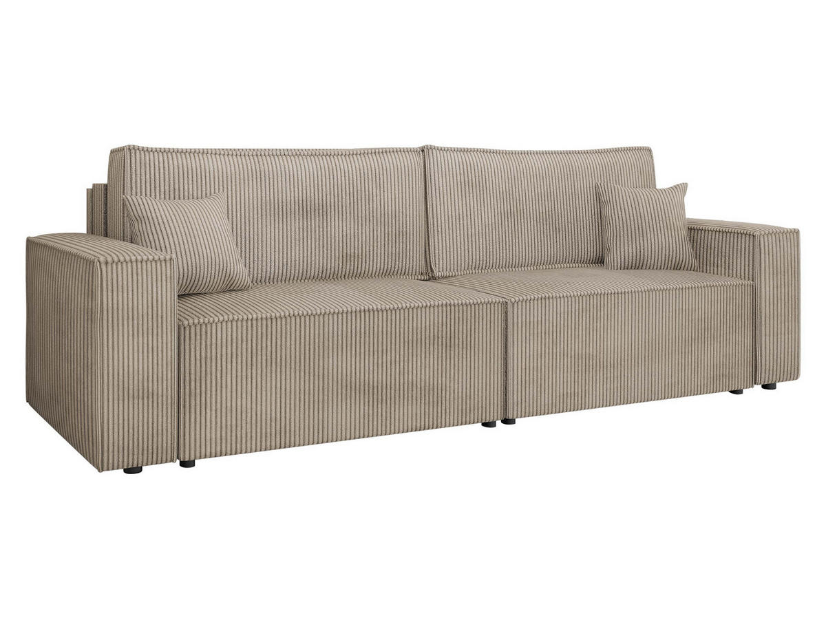SCHLAFSOFA Karl Cord - Schwarz/Naturfarben, Holz/Kunststoff (245/82/90cm) - MIRJAN24