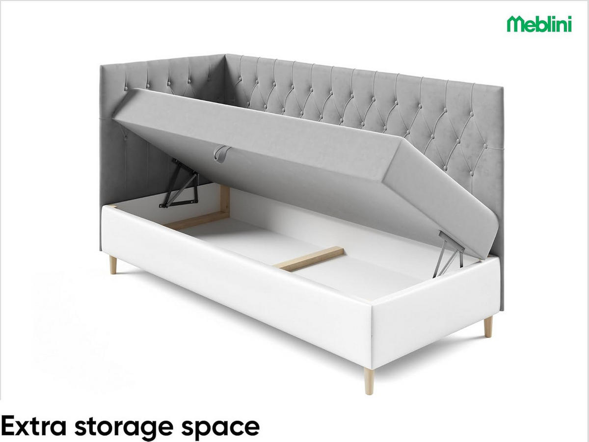 KINDERBETT FLIPPO 3 - Dunkelblau/Weiß, Holzwerkstoff (96/208cm) - Meblini