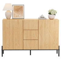 SIDEBOARD 115,5/40/76 cm Natur aus MDF mit Türen und Schubladen - Naturfarben, Holzwerkstoff (115.5/76/40cm) - OKWISH