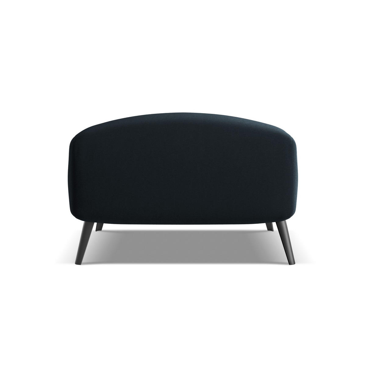 POUF Samt Stoff Blau - Blau/Schwarz, Textil/Metall (65/44/65cm) - LaMiaSofa