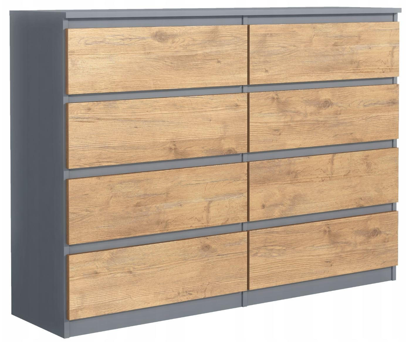 KOMMODE mit Schubladen Anthrazit Sonoma 120x101,5x39 cm - Anthrazit/Eiche Artisan, Holzwerkstoff (120/101/39cm) - MebLocker