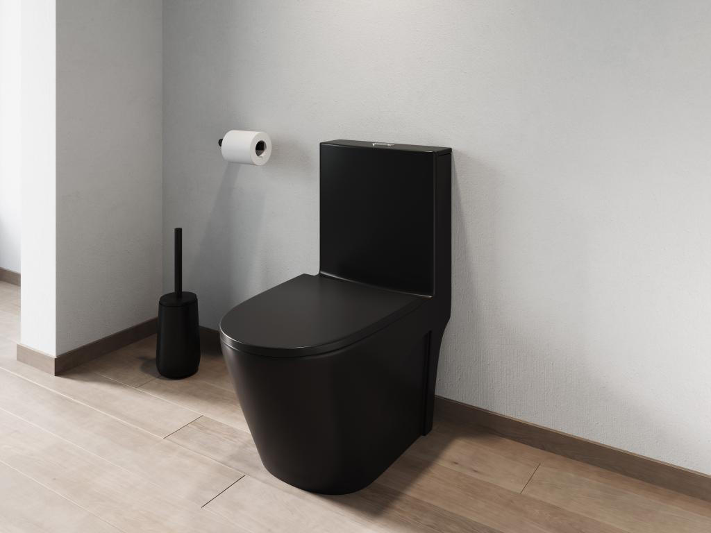 STAND-WC aus Keramik - Schwarz matt - NAGILAM - Schwarz, Keramik (69/78.5/39cm) - Vente-Unique