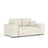 2-SITZER-SOFA Zanzibar Creme Plüschstoff - Creme/Schwarz, Holz/Holzwerkstoff (178/79/108cm) - Maison de Reve