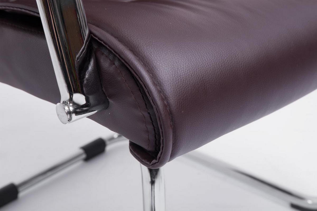 SCHWINGSTUHL Lederlook braun - Chromfarben/Braun, Textil/Metall (58/100/66cm) - CLP