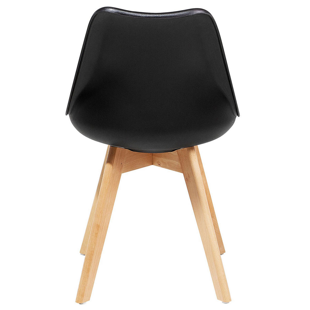 JÍDELNÍ ŽIDLE sada 2 ks Plast Černá Dakota II - černá, dřevo/textil (47/84/43cm) - Beliani