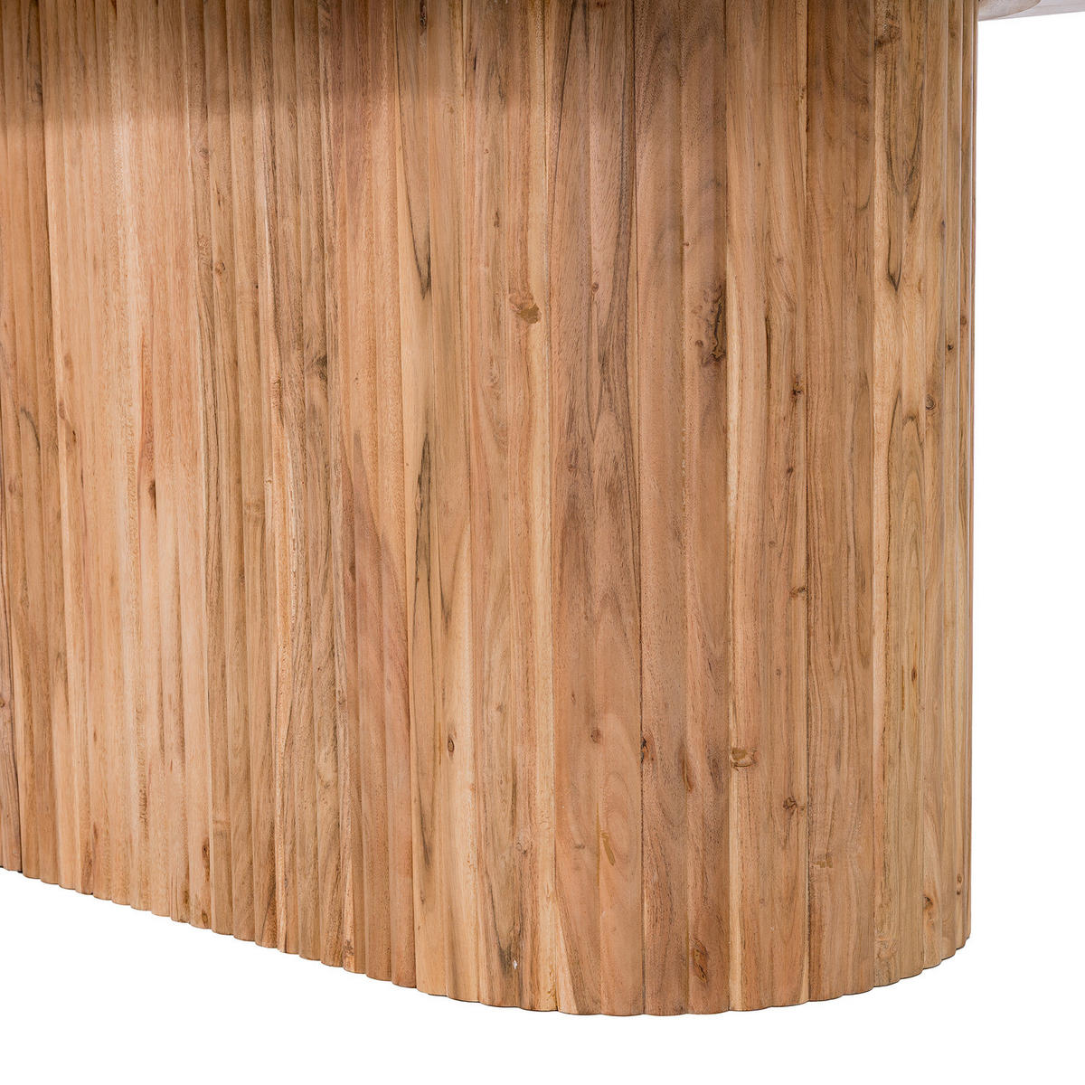 MASSIVER ESSTISCH - Akazie massiv - Braun, Akazienholz/Holz (100/200/76cm) - home24